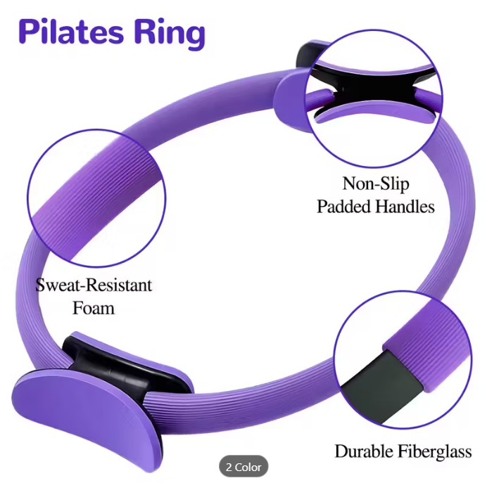 13PCS Pilates & Yoga Equipment Set – Core Strength & Flexibility Training Kit (Purple/Pink)