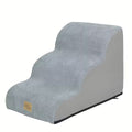 1pc 3-Step Dog Stair Ramp Slope Dog Step Stable Thick Foam Stair For High Bed Sofa Couch Place Removable Cover