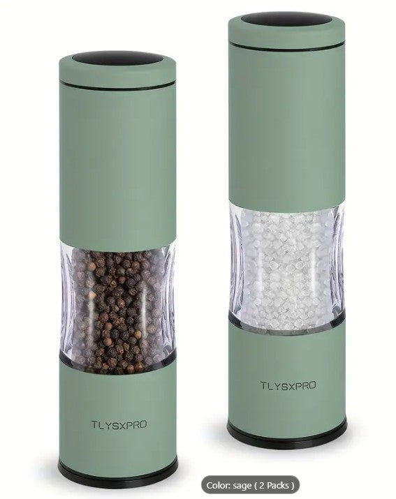 2pcs USB Rechargeable Salt And Pepper Grinder Set