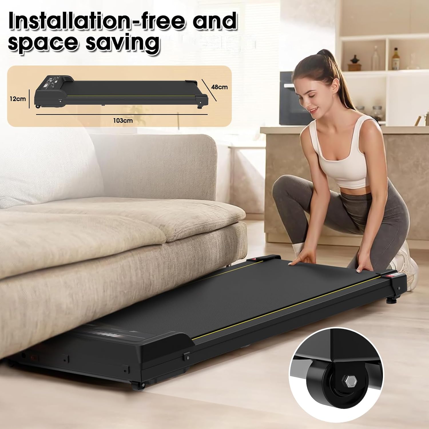 Compact &amp; Portable Electric Treadmill
