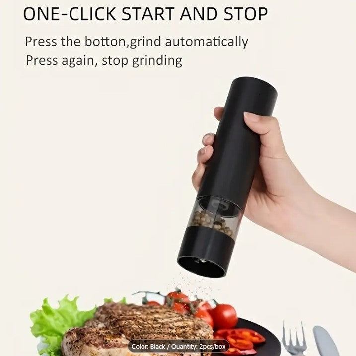 2pcs USB Rechargeable Salt And Pepper Grinder Set