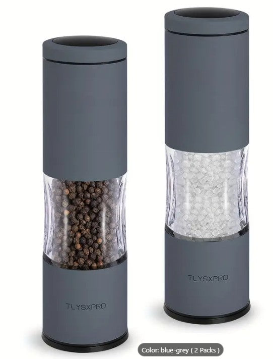 2pcs USB Rechargeable Salt And Pepper Grinder Set