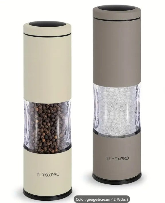 2pcs USB Rechargeable Salt And Pepper Grinder Set