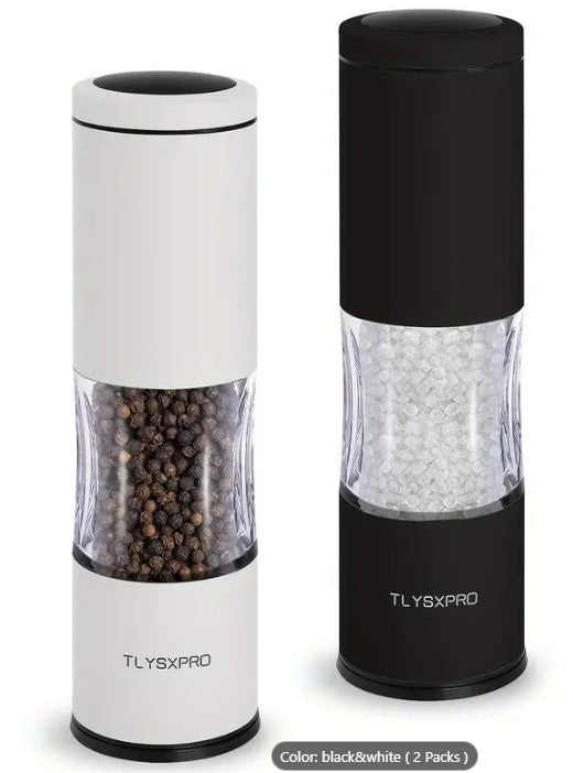 2pcs USB Rechargeable Salt And Pepper Grinder Set