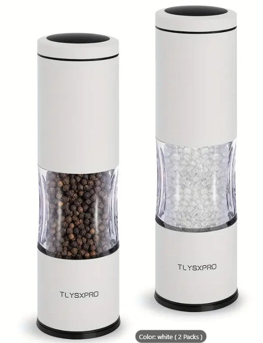 2pcs USB Rechargeable Salt And Pepper Grinder Set
