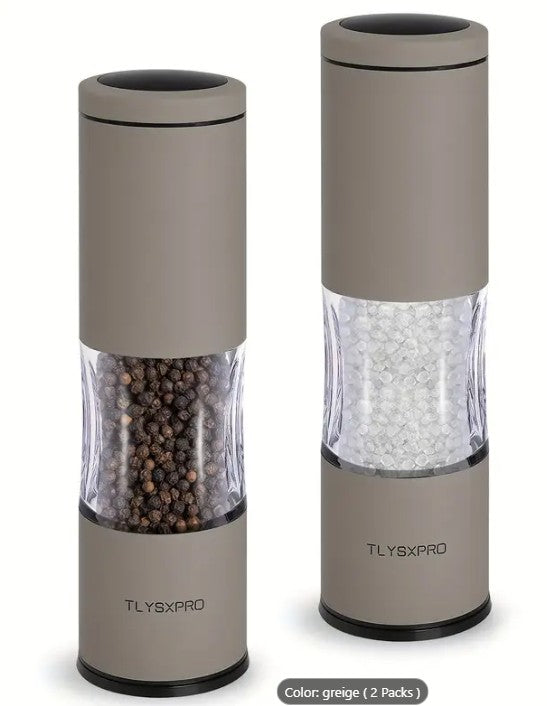 2pcs USB Rechargeable Salt And Pepper Grinder Set