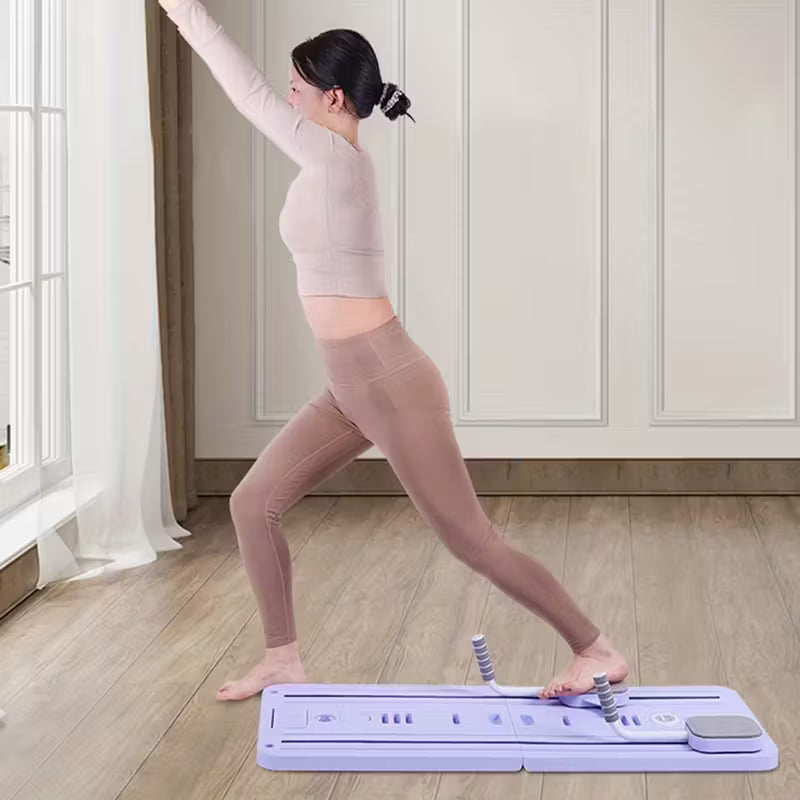 9-in-1 Foldable Pilates Board with Resistance Band & Mat - Yoga, Gym & Fitness