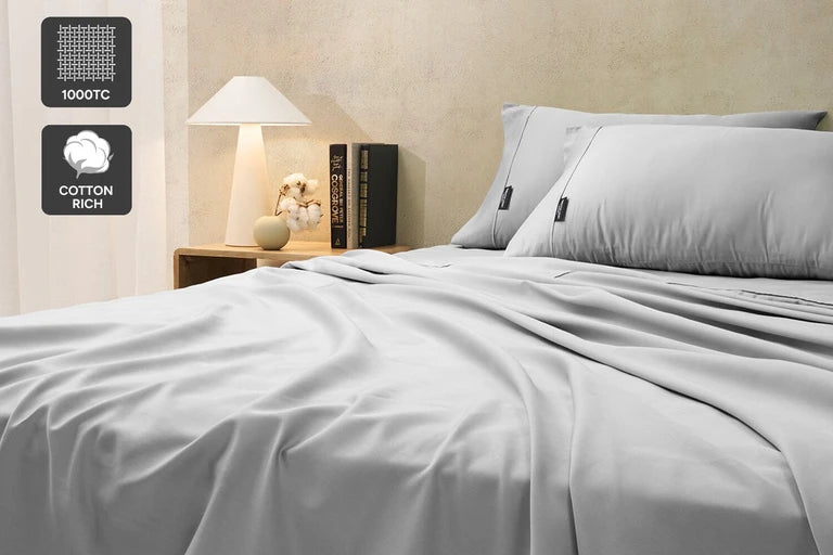 Hotel Luxury 1000TC Cotton-Rich Bed Sheet Set