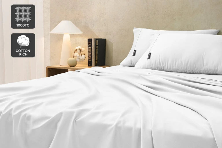 Hotel Luxury 1000TC Cotton-Rich Bed Sheet Set