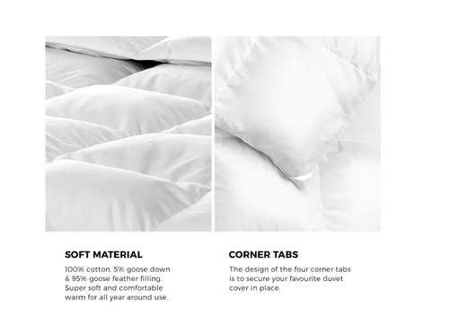 700GSM Goose Down Feather Quilt Duvet Doona