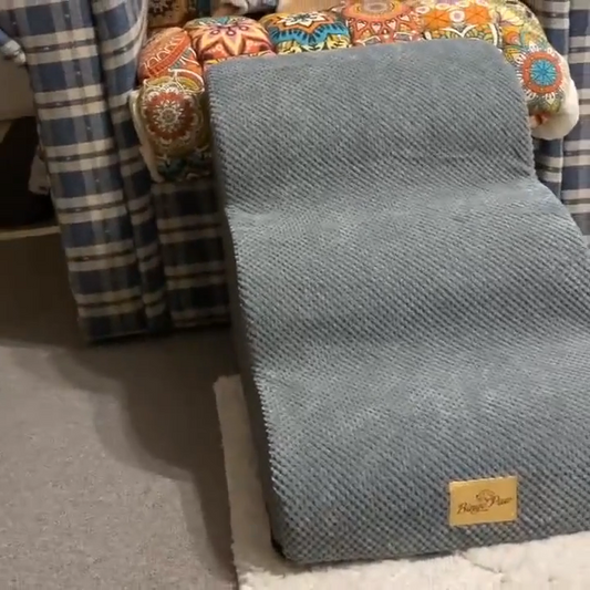 1pc 3-Step Dog Stair Ramp Slope Dog Step Stable Thick Foam Stair For High Bed Sofa Couch Place Removable Cover